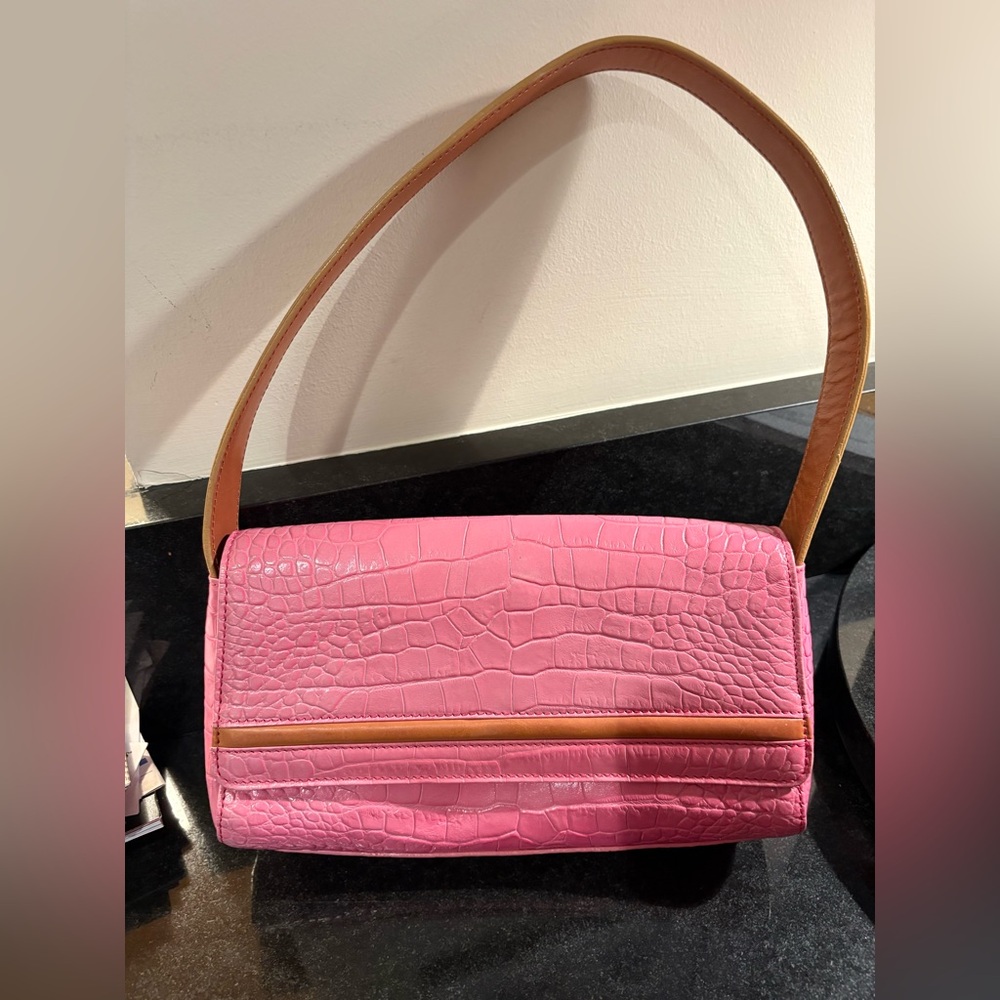 Genuine Leather Pink Purse
